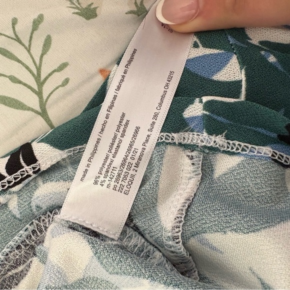 Eloquii NWT maxi dress sleeveless keyhole tie front size 14/16 green - Picture 8 of 9